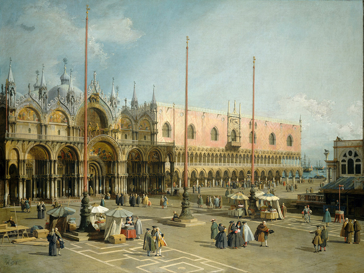Canaletto, The Square of Saint Mark's, Venice, Italian, 1697 - 1768, 1742/1744, oil on canvas, Gift of Mrs. Barbara Hutton