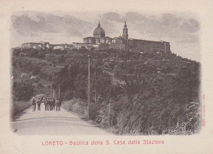 Antica-Cartolina-Di-Loreto-Ancona-Animata