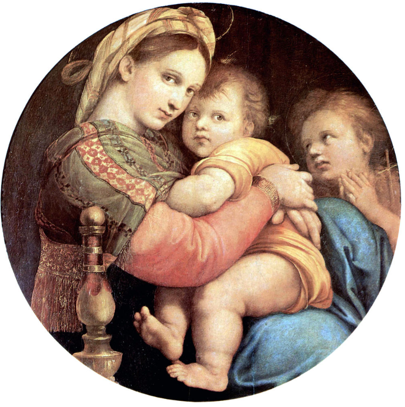 Madonna della seggiola, Rafael, według słów Walerii, mały Jezus z tego obrazu bardzo przypomina wyglądem zmarłego Kazia